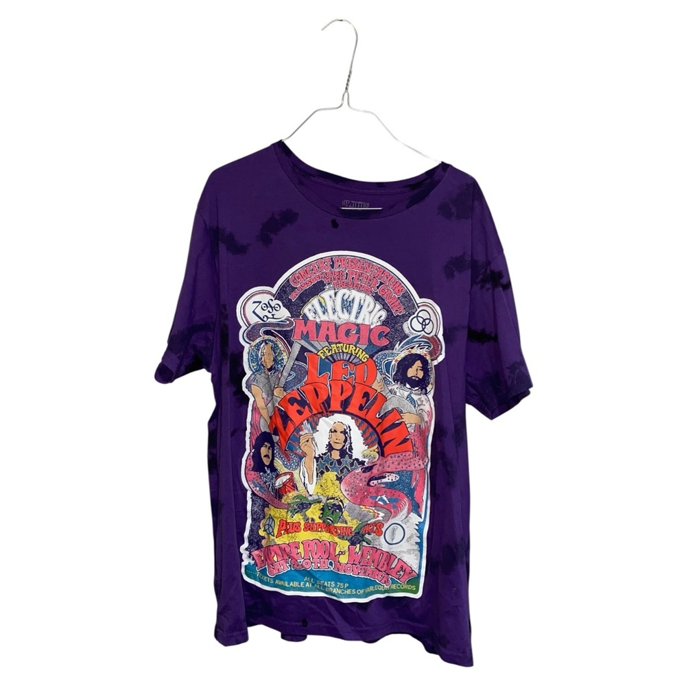 Led Zepplin | Purple Graphic Men's T-Shirt •